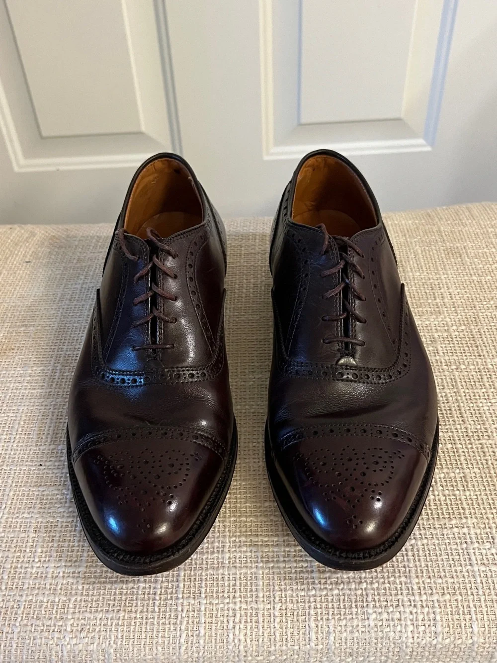 Alden Men's Dark Brown Medallion Wingtip